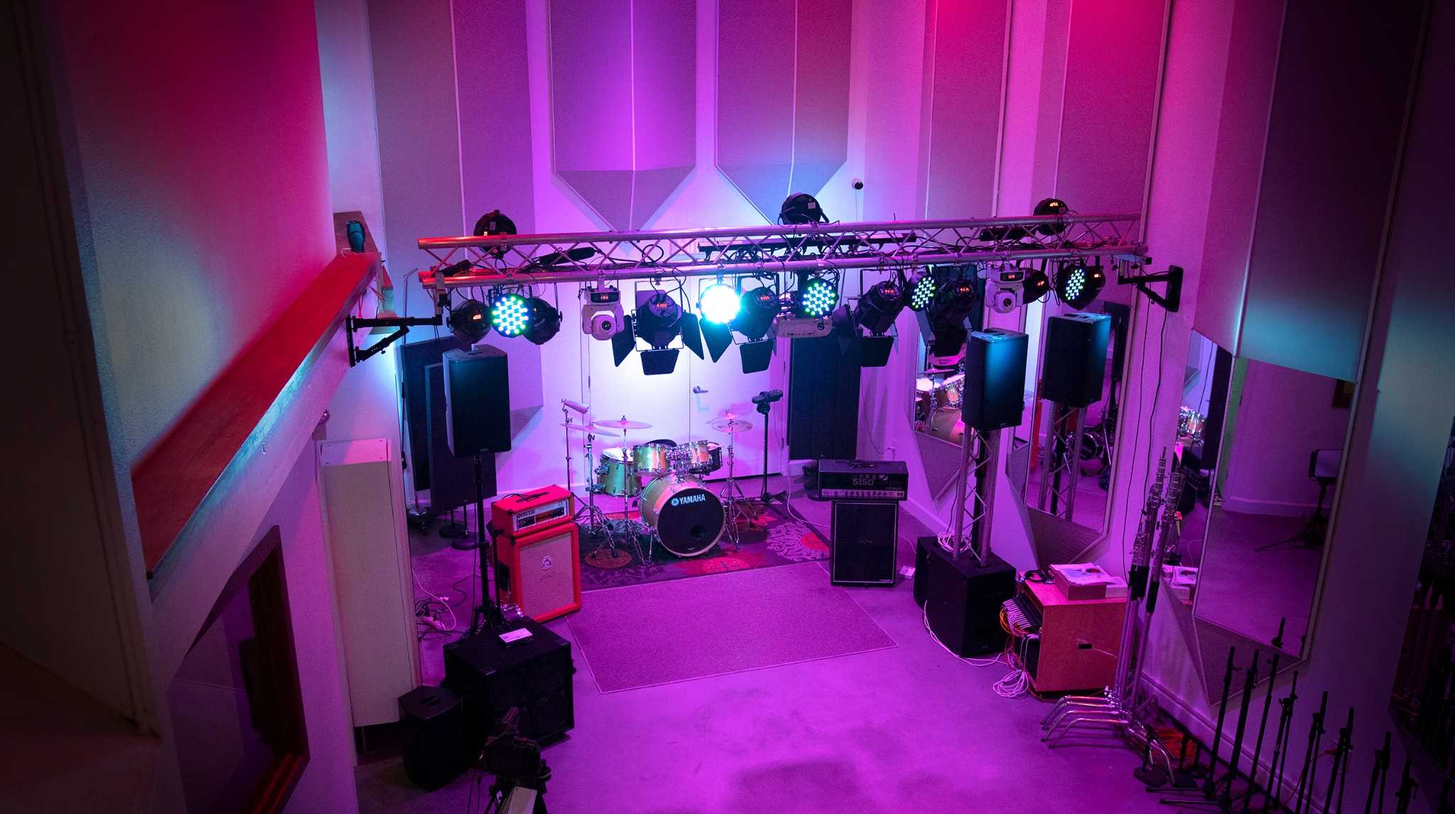 Live Room in Studio A at Santa Cruz Recording Studios